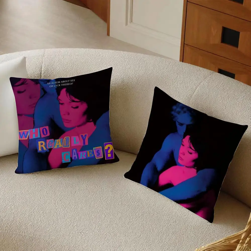 Band Music T-Tv-Girl Cushion Cover Daily Washable Linen Pillowcase Soft  for Sofa Bed Home Room Decor
