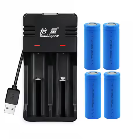 4pcs/lot 18500 lithium battery 2000mAh 3.7V rechargeable lithium battery for flashlight radio shaver speaker battery