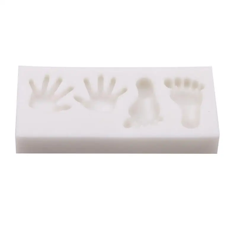 3D Baby Feet Hands Silicone Molds Candy Polymer  Clay Chocolate Mould DIY Party Fondant Cake Decor Tools Cupcake Baking Mold