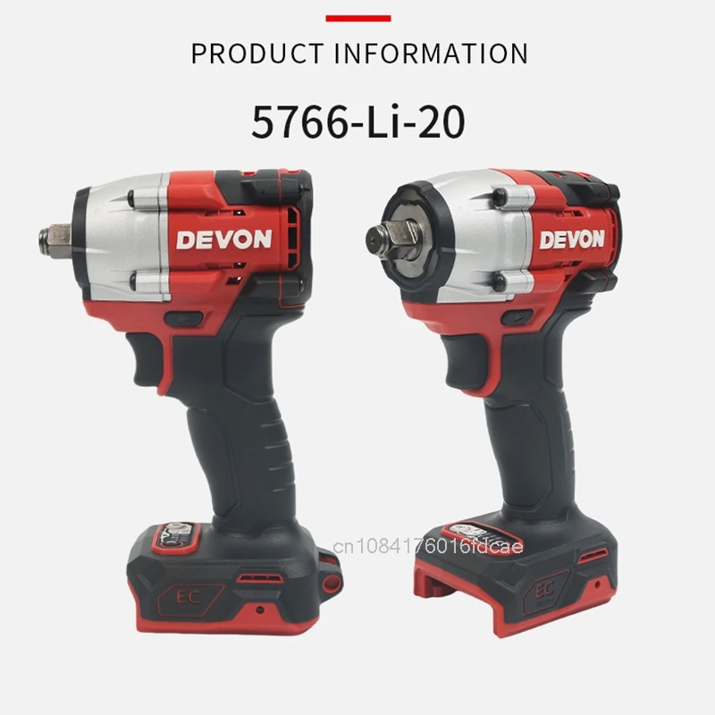 DEVON 5766 1/2in مثقاب كهربائي لاسلكي 20 فولت 550 نيوتن متر 2800 دورة في الدقيقة 3800ipm بطارية مرنة عالمية [غير بطارية]
