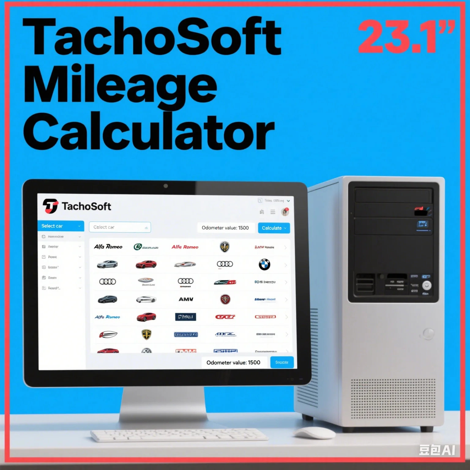 TachoSoft Mileage Calculator 23.1 Digital Odometer Mileage Counter Calculation Software with License for Vehicle Mileage Trackin