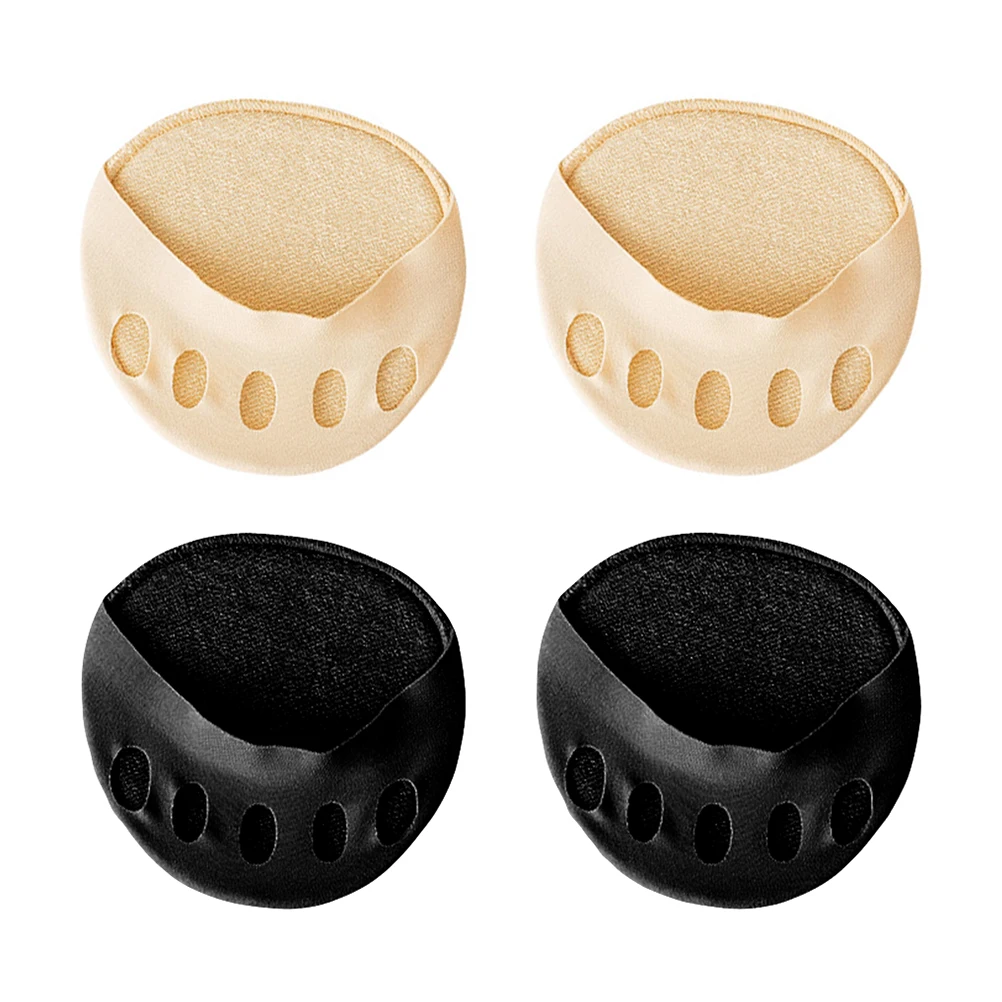 

4 Pairs Toeless Half Socks Toe Topper Liner High Heel Cushion Black Skin Women Sandals Socks Breathable Foot Comfort Durability