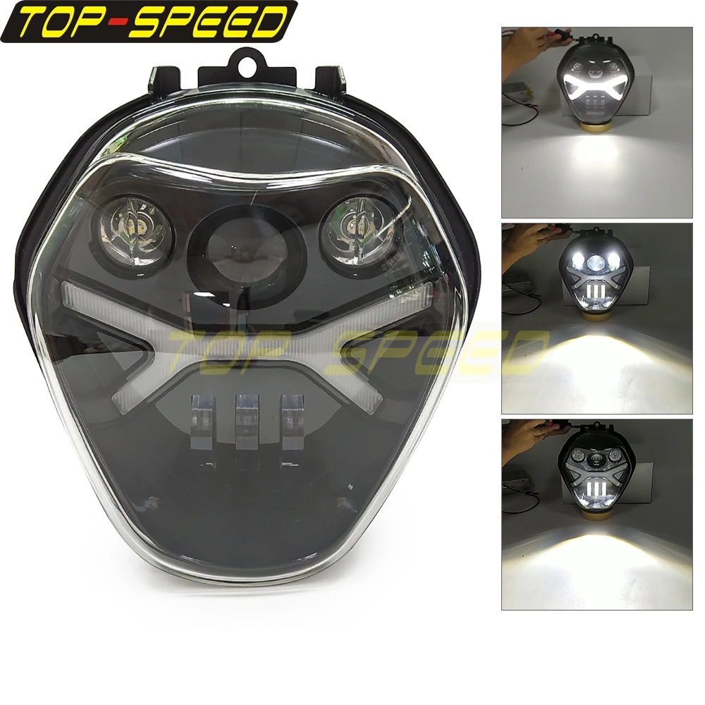 For BMW R1200R R1250R 2016-2021 Motorcycle 12V LED Headlight Daytime Running Lights Angel Eye Hight DRL Low Beam Assembly Kit