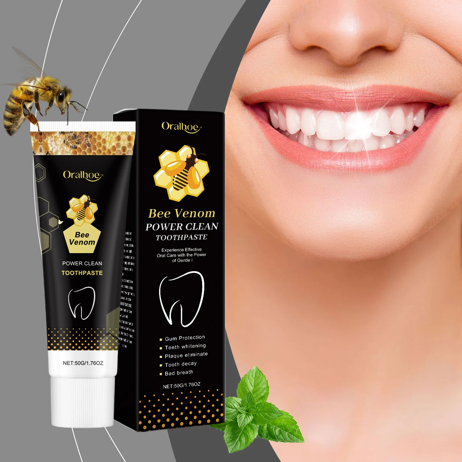 

Gum Repair Toothpaste, Removes Plaque, Removes Cavities, Prevents Bad Breath, Removes Stains, Deep Cleaning, Whitening 50g