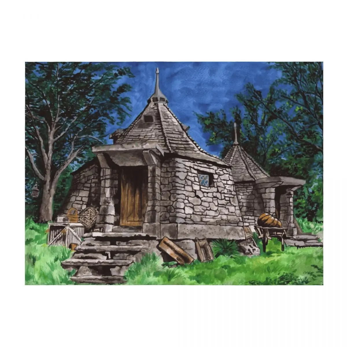 

Hagrid's hut Throw Blanket Retros Sofa Throw Single Blankets
