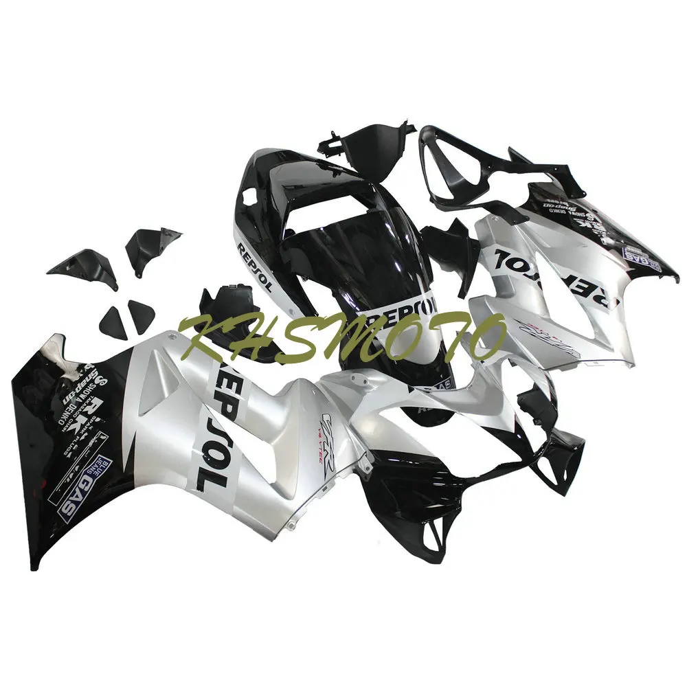 Motorcycle Fairings Kit for HONDA VFR800 2002 2003 2004 2005 2006 2012 VFR 800 02-06 Injection Silver Black Bodywork Set