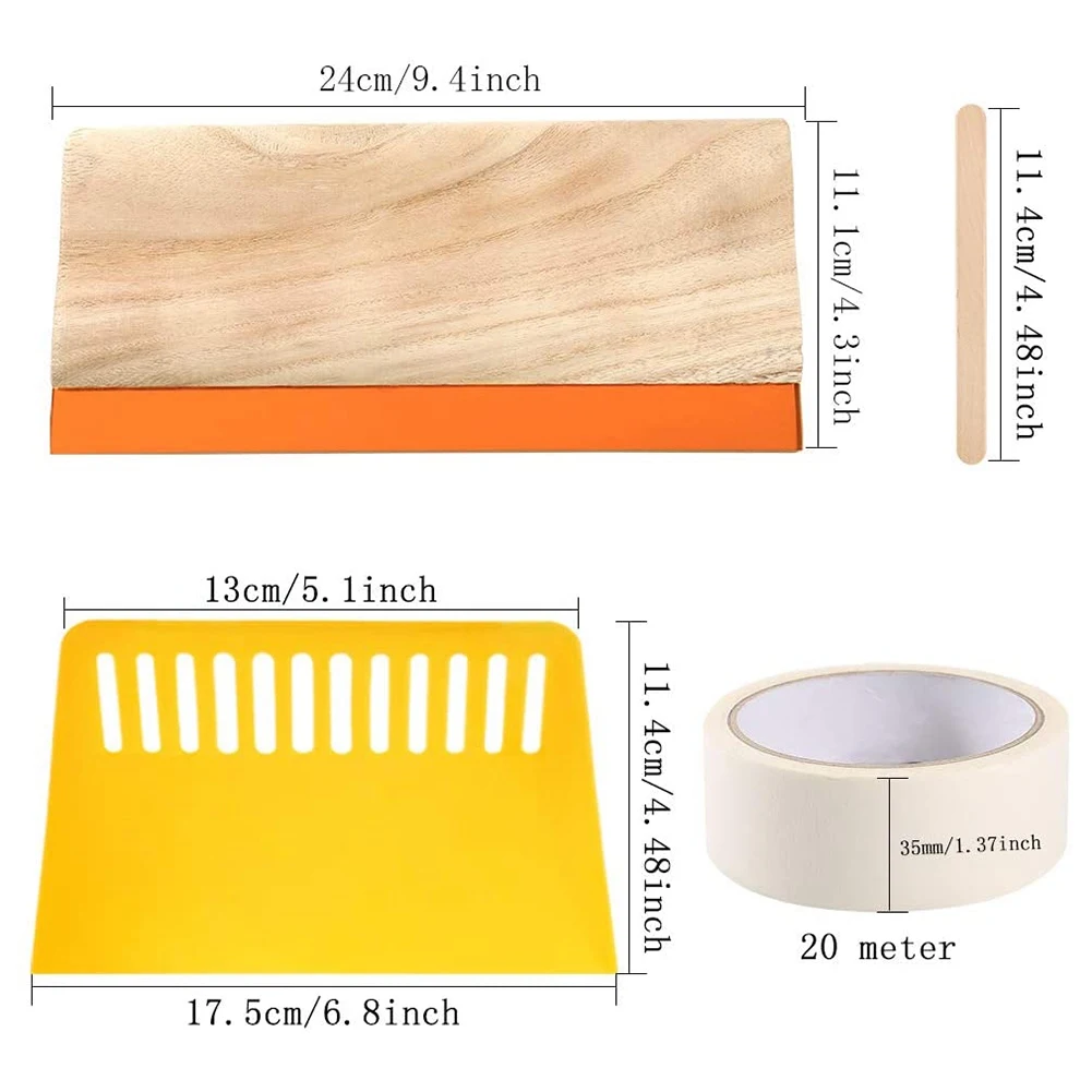 

ONCE Screen Printing Starter Kit, 10 X 14 Inch Wood Silk Screen Printing Frame With 110 White Mesh, Screen Printing Squeegees