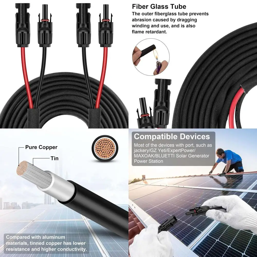 

Удлинительный кабель 40 футов, 10AWG, для солнечных панелей, контроллеров заряда и генераторов