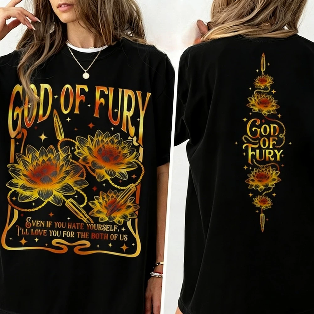 God of Fury Legacy Graphic Shirt Rina Kent Merch Shirt Mythology Fire Art Tee Vintage Fantasy Power Tops Book Love Clothes