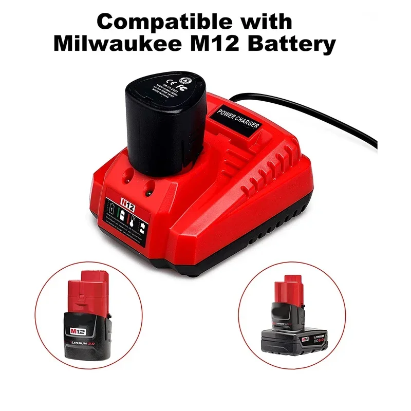 M12 N12 10.8V 12V ładowarka wymienna bateria litowo-jonowa do Milwaukee M12 N12 48-59-48-11-2402 akumulator litowo-jonowy 2401