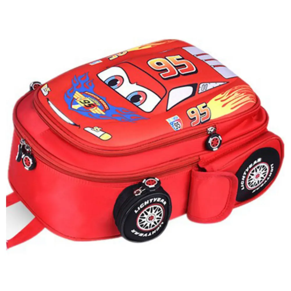 Disney The Cars Children Backpacks Cute Lightning McQueen Cartoon Car Schoolbags for Boys Fashion Book Bag Kids Birthday Gift