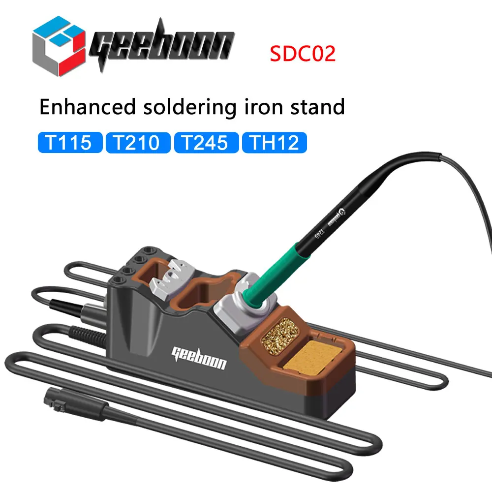 GEEBOON SDC02 Soldering Iron Stand Sleep BASE With Collector Cables TC22/HC24/TA305