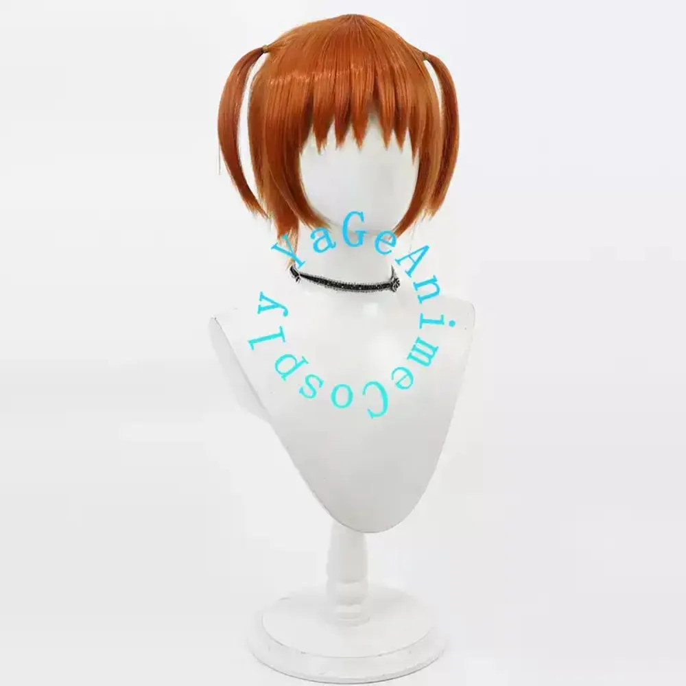 마법 소녀 리리컬 나노하 타카마치 나노하 코스프레 가발 애니메이션 게임 할로윈 카니발 파티 합성 내열성 머리카락