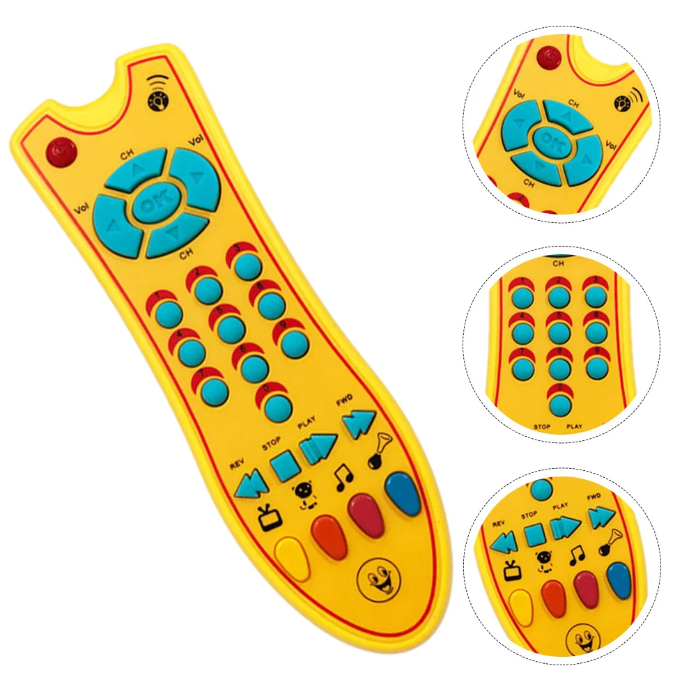 아기 원격 제어 안전 부드러운 가장자리 깜박이는 빛 시뮬레이션 원격 유아용 1-3 년 놀이 시간 학습 어린이 선물