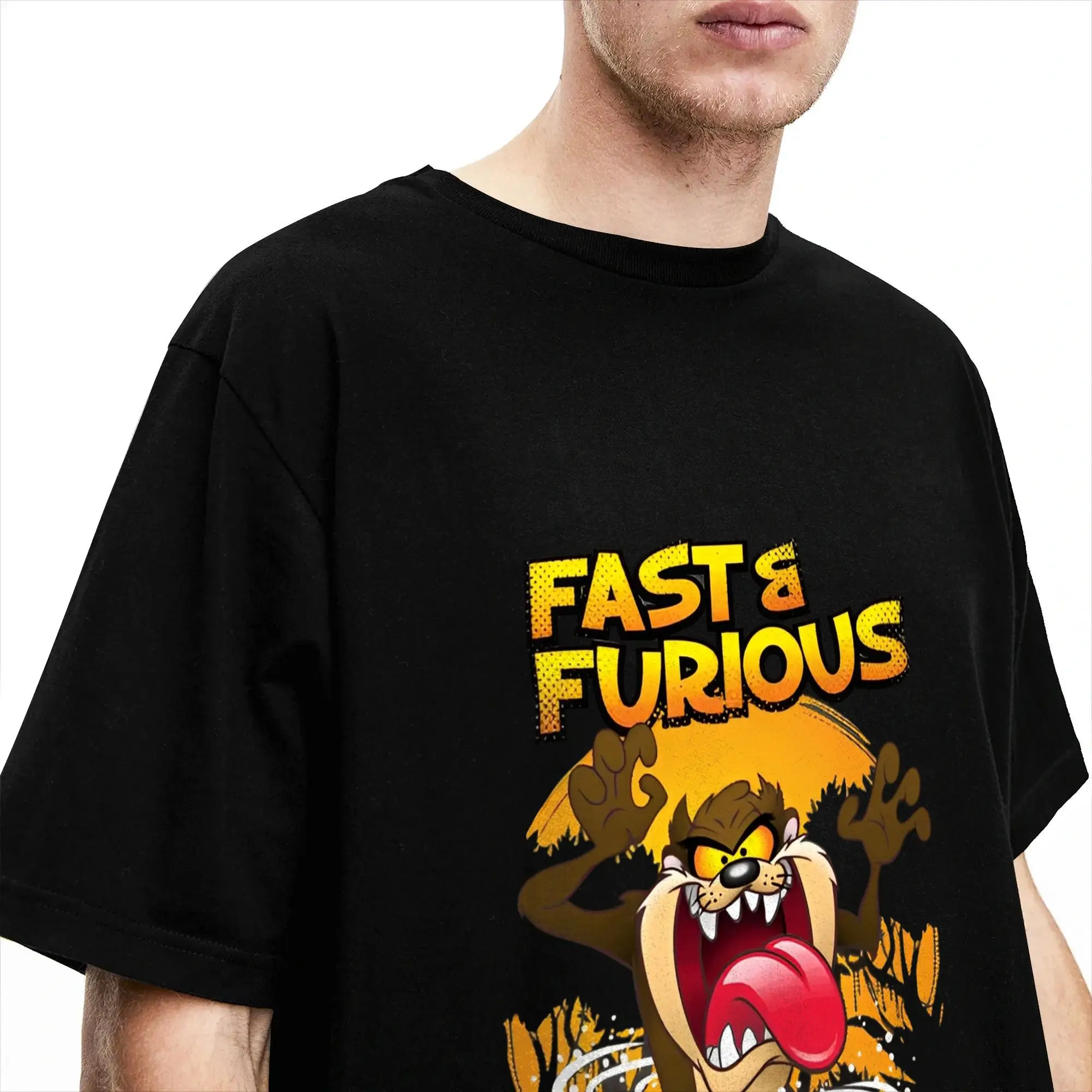 Men Women's Spaces Jams Fast Furious T Shirts Tazs Cotton Clothes Novelty Short Sleeve Round Collar Tees Gift Idea T-Shirt - view 3
