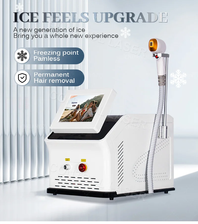 Professional Diode Laser Hair Removal Machine High Power 808Nm 755Nm 1064Nm Suitable For All Skin Colors Permanent Hair Removal