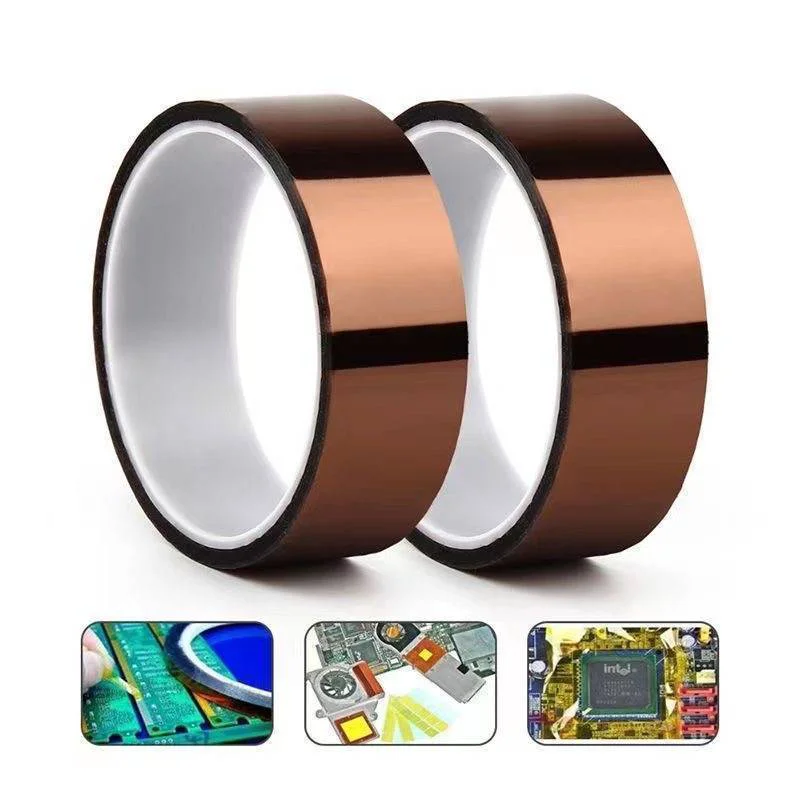 Gold Finger Tape High-Temperature Resistant PI Polyimide Tape for Mobile Phone Circuit Board Battery Wrapping, Heat Insulation,