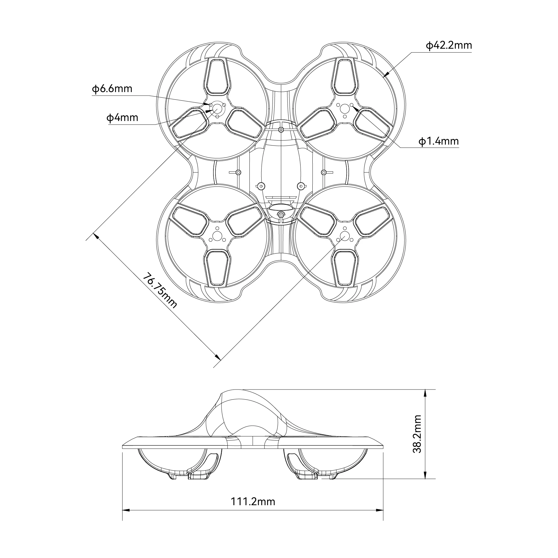 BETAFPV Cetus Pro/Cetus X Brushless Whoop Frame