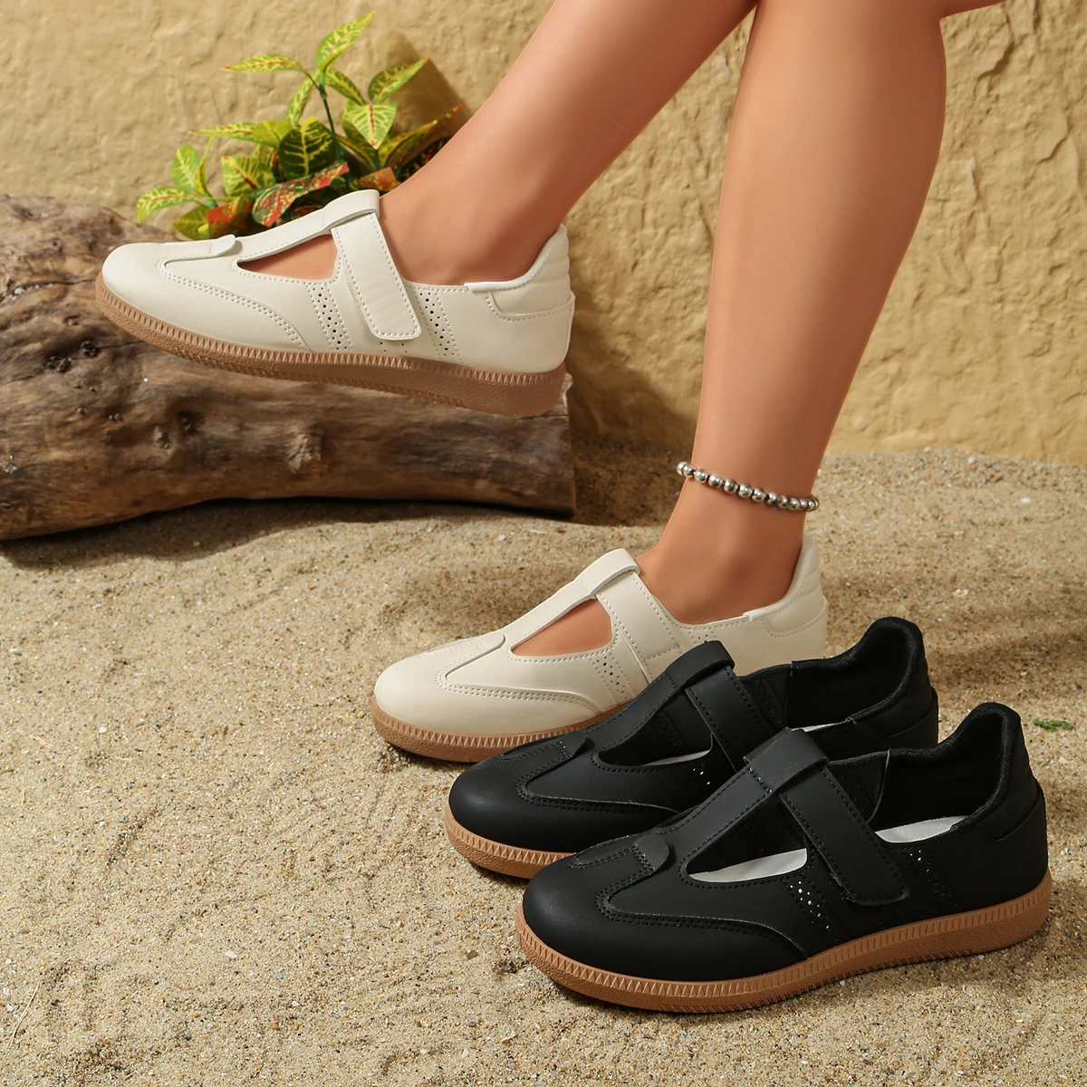 Women'S Fashion Velcro Sneakers - 여성 신발 2026 봄 여름 신상