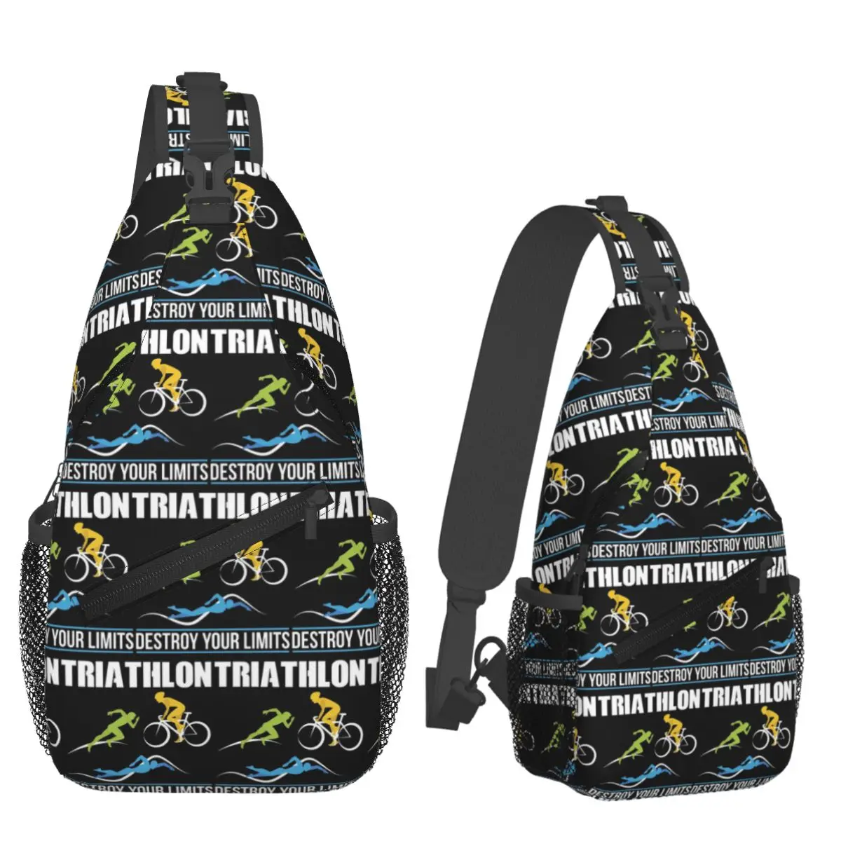 Triathlon Swimming Cycling Running Chest Bag Men Sling Crossbody Backpack Chest Bag Travel Hiking Daypack Shoulder Bag