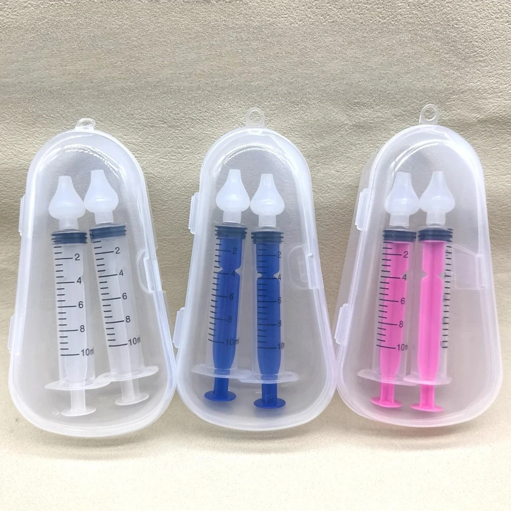Kit de seringue nasale pour bébé de 20 ml avec 5 têtes en silicone, aspirateur nasal pour bébé, seringue rapide, outils de nettoyage du nez pour nourrissons et enfants