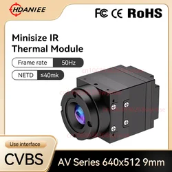 High Resolution 640*512 9MM Thermal Imaging Camera For FPV Drone Camera with CVBS thermal imager Micro Camera Module