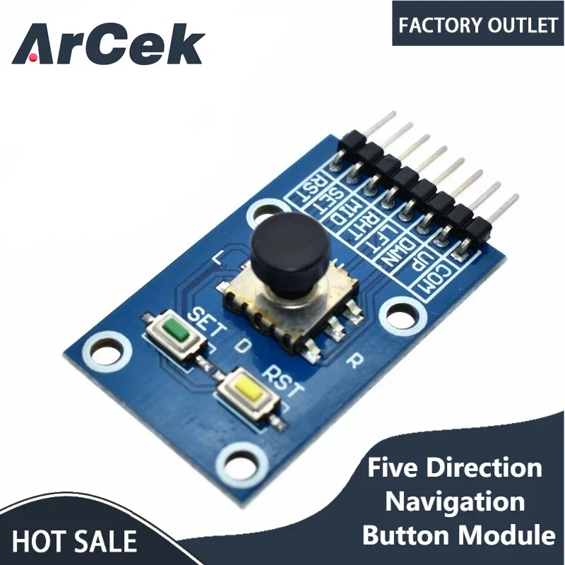 5PCS/LOT Five Direction Navigation Button Module 2.0V-9.0V MCU AVR Game 5D Rocker Joystick Independent Keyboard for Arduino DIY