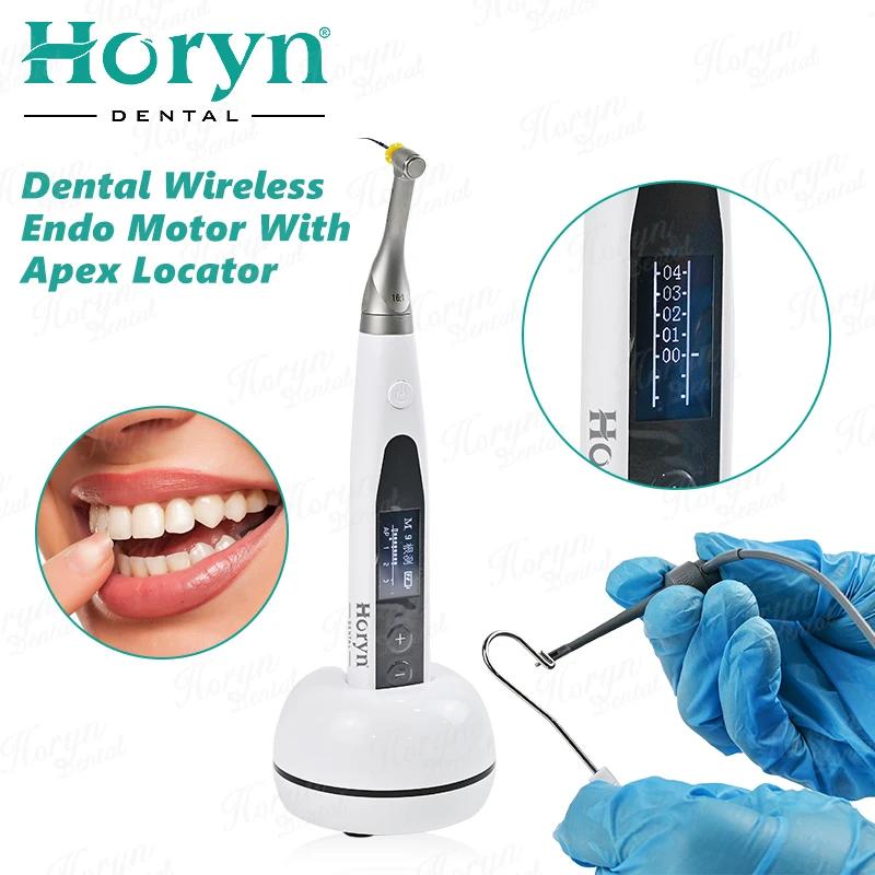 de ntal 2In1 Wireless de ntal Rotary Endo Motor Contra Angle de ntal Endodontic Equipment and Apex Locator Oral Therapy