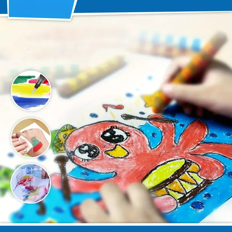 Multi-Talented Pencil woody 3 in 1 ARTY - Pack of 10 - Assorted Colors with Sharpener