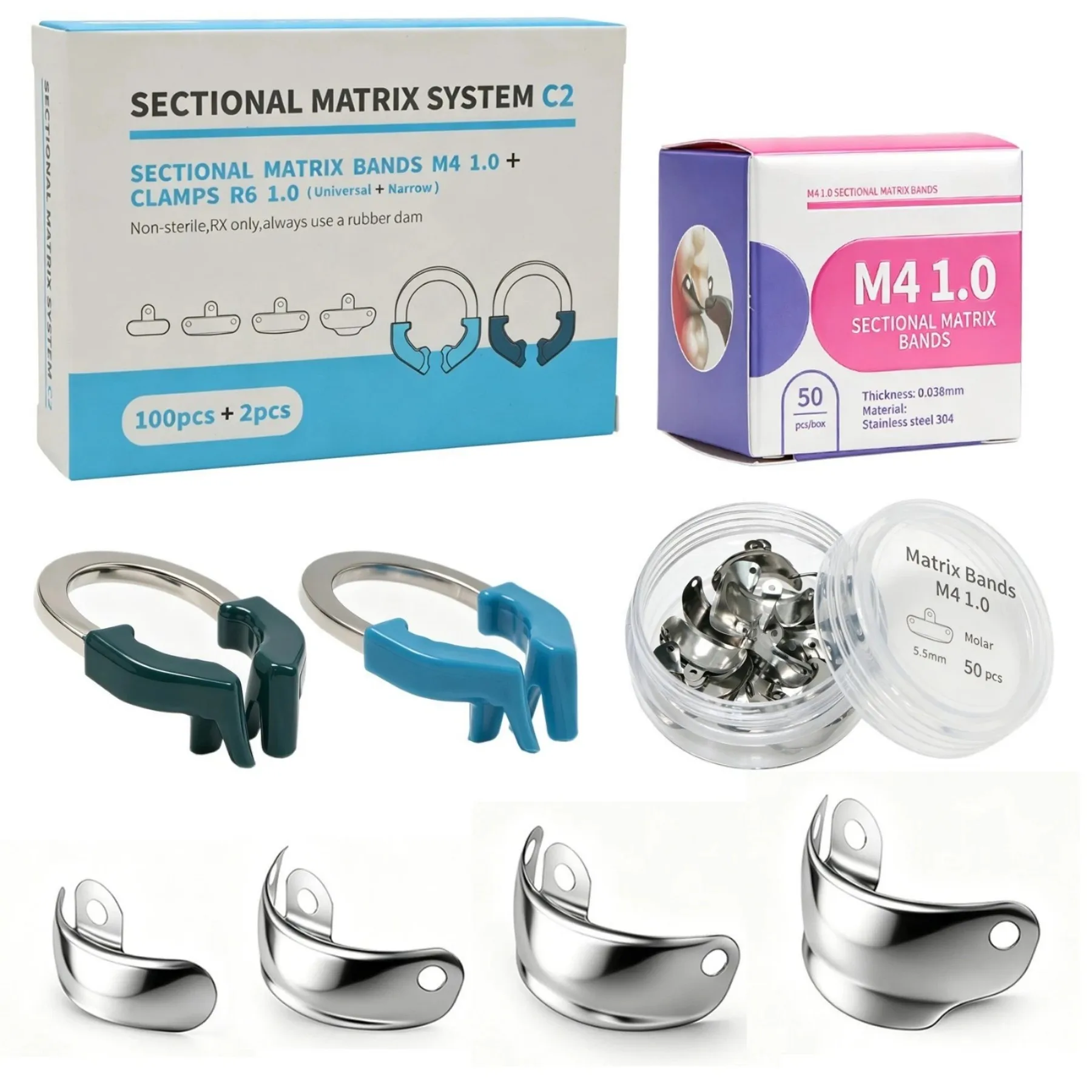 

Dental Matrix Bands Ring Sectional Matrice Clamp Fit Garrison Palodent V3 System