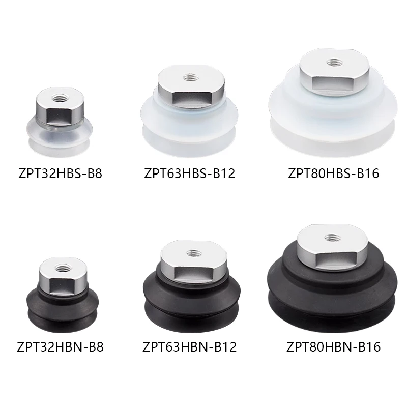 

5pcs/lot Suction Cup Type Heavy Duty Double Layer Vacuum Suction Cup with Aluminum Base ZPT32HBS-B8 ZPT40HBN-B10 ZPT63HBS-B12