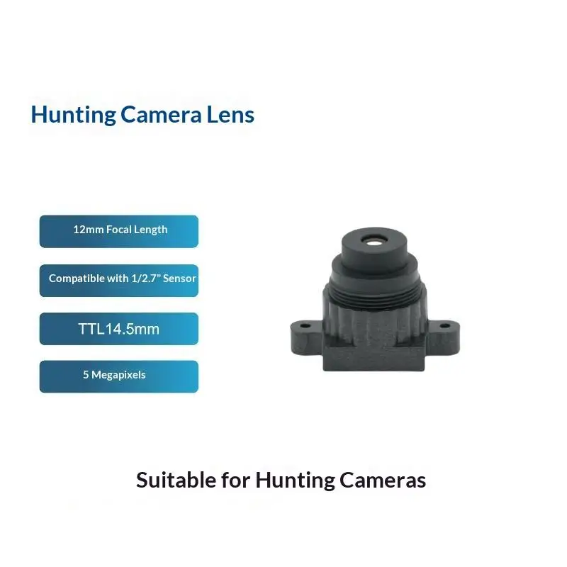 12mm Fixed Focus Lens For Trail Hunting Camera, 1/2.7