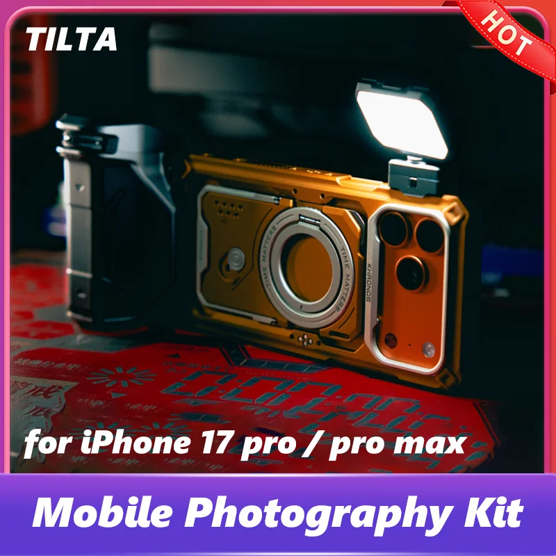 TILTA Khronos Classic Cage for iPhone 17 Pro/17 Pro Max Mobile Video Cage Ultimate kit with Magnetic MutiFunction Backplate