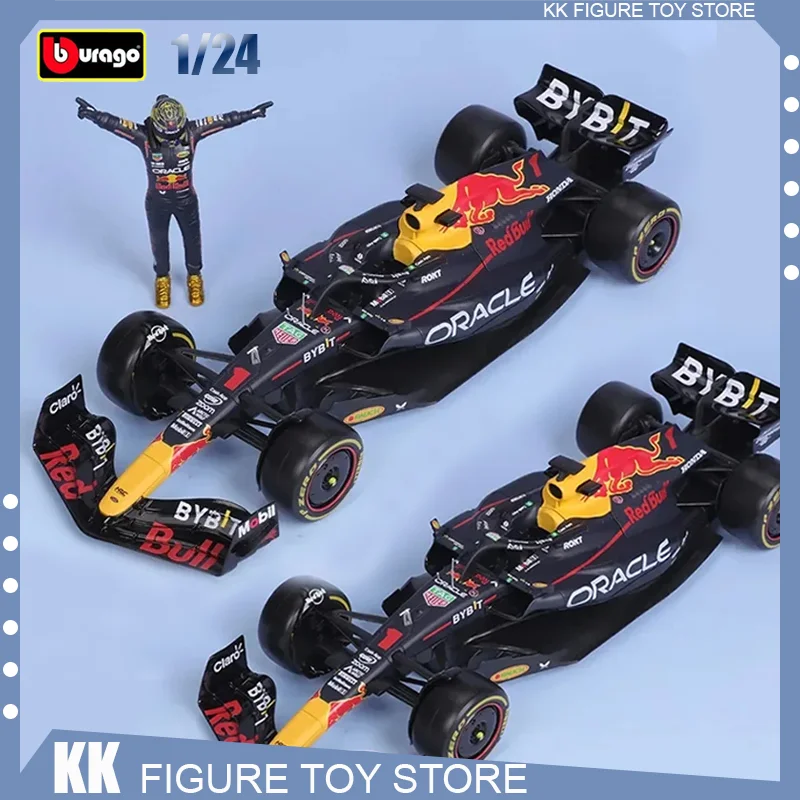 

2024 New Bburago F1 1:24 Red Bull Rb19 And Max Verstappen Anime Figure Diecast Model Alloy Luxury Vehicle Kid Birthday Gift Toy