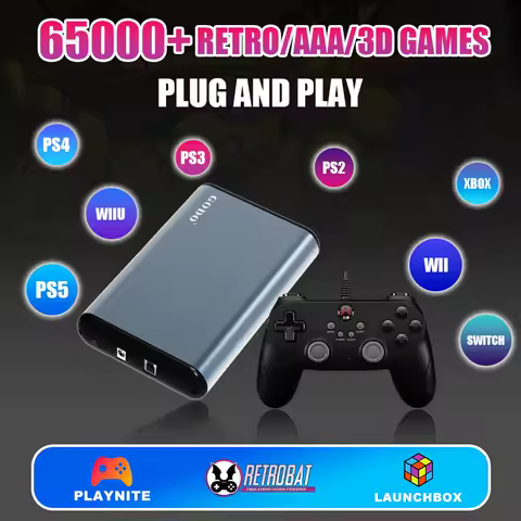 JMachen Mix 6TB Gaming HDD Video Game Console for PS5/PS4/Switch/PS3/PS2/Xbox/Wii with 65000+ Retro&amp;AAA&amp;3D Games for PC/Laptop