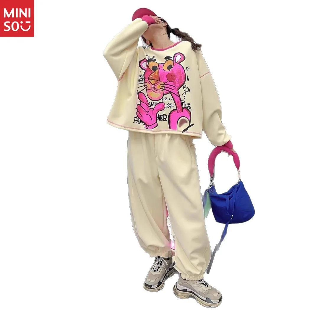 ديزني الربيع بالإضافة إلى حجم البدلة عارضة أزياء الحد من العمر لطيف الكرتون ليوبارد نمط سترة Sweatpants مجموعة من قطعتين #5