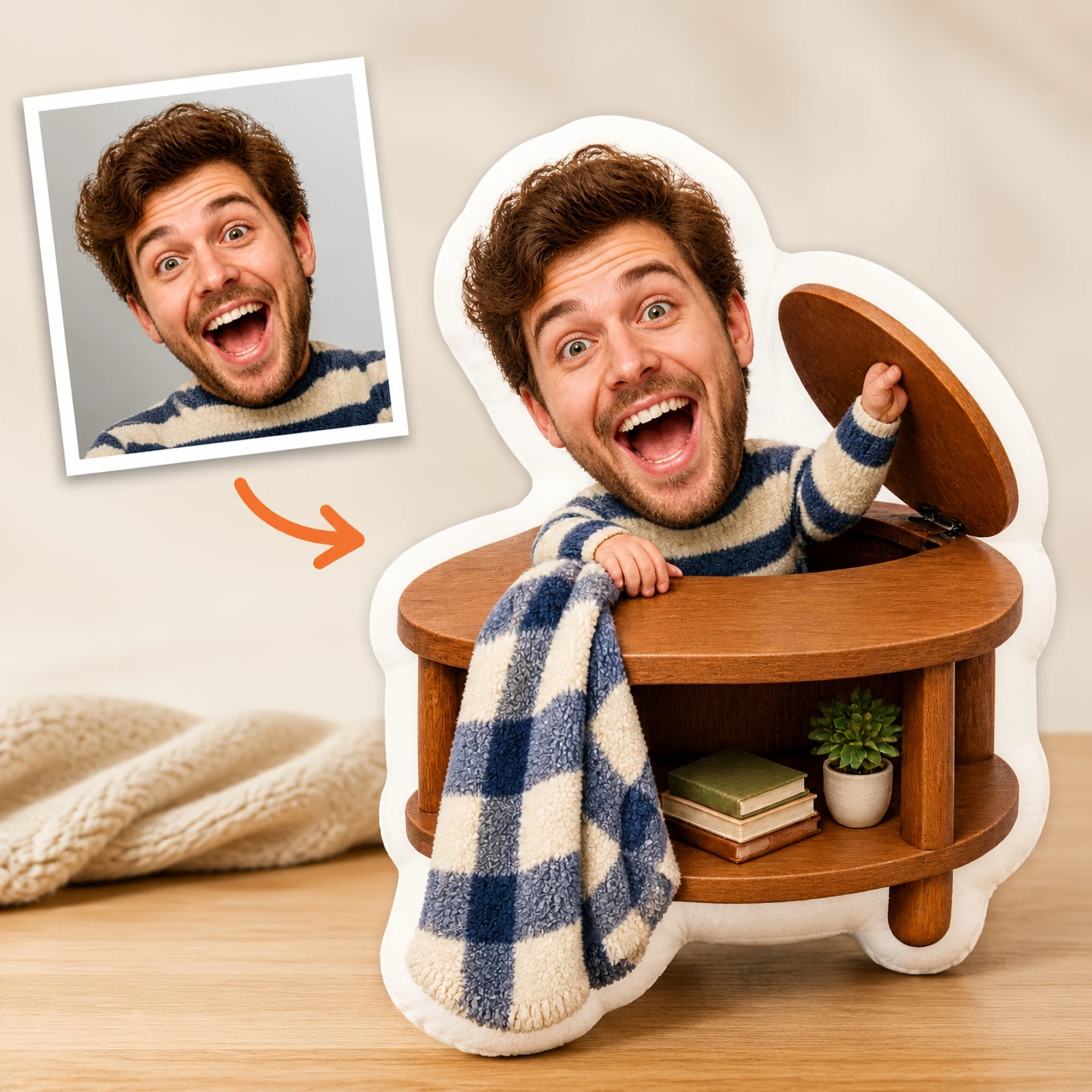 1pc Custom Double Sided Printed Novelty Shaped Cushion Pillow, Funny Decorative Throw Pillow for Sofa, Bedroom, Office, and Gift