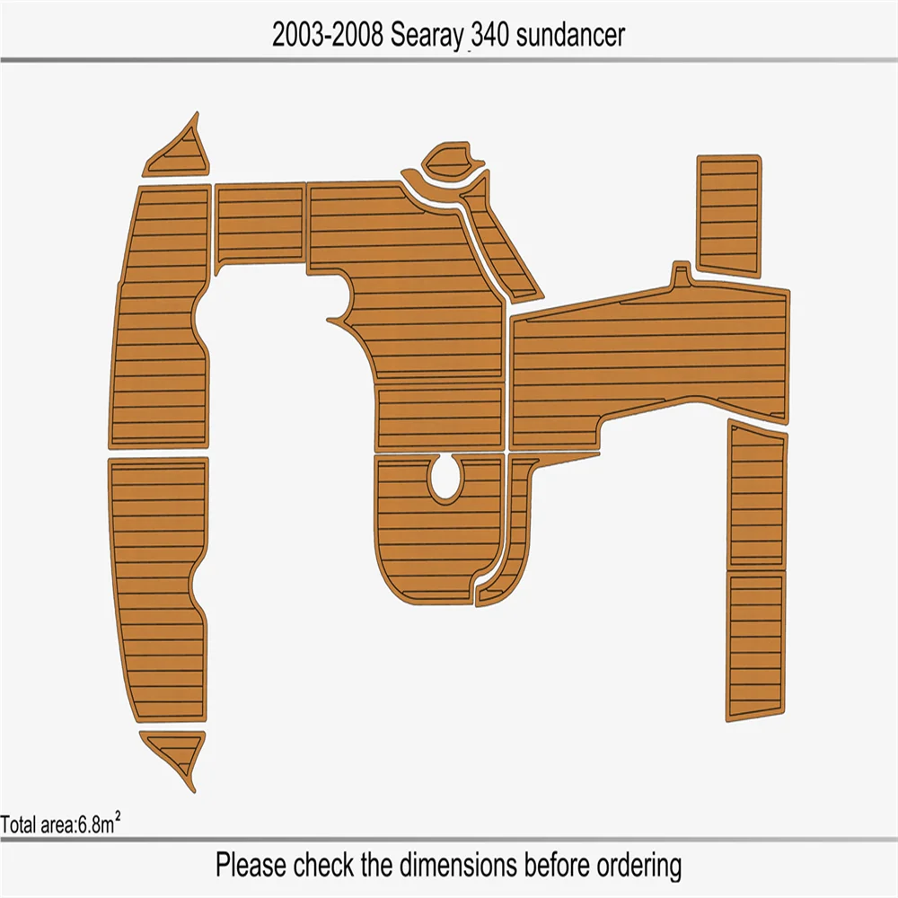 

2003-2008 searay 340 sundancer Cockpit Swim platform 1/4"6mm EVA Faux foam floor