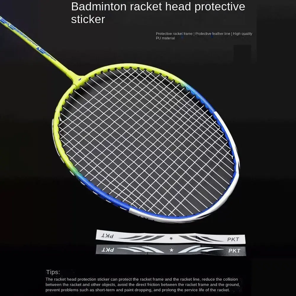 Self Adhesive Badminton Racket Head Protection Anti-Friction Racket Line Protection Racquet Guard Badminton Accessories