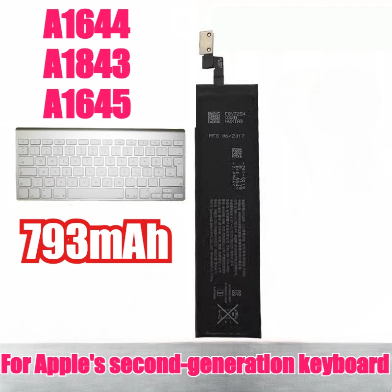 

A1644 A1843 for For Apple Magic Keyboard 2 (2nd Gen) Keyboard2 Batteries A1645 Miaokong Keyboard Battery Wireless Keyboard G6