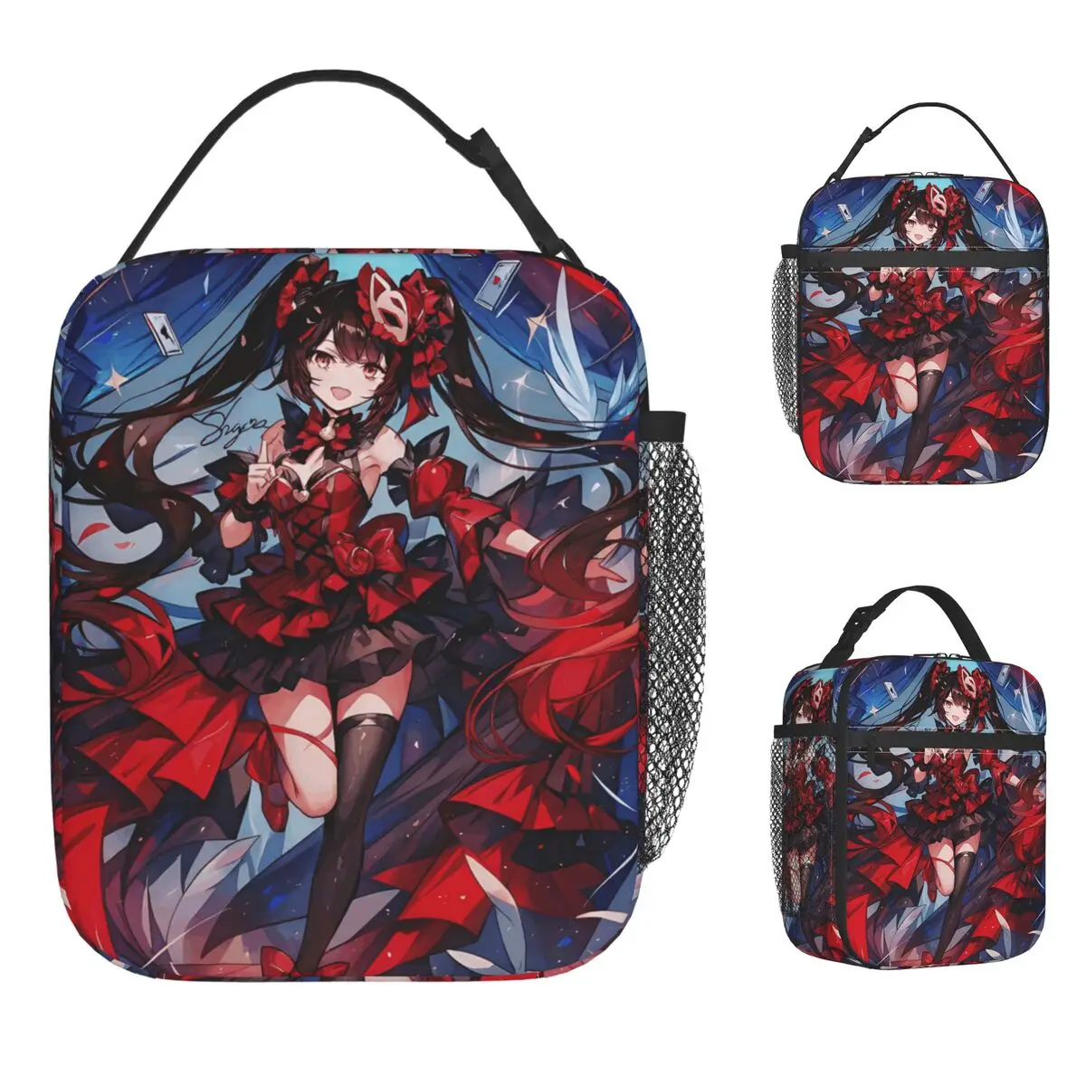 게임 스타 레일스 런치백 휴대용 보온 도시락 가방 어린이 피크닉 그래픽 디자인 쿨러백 귀여운 옥스포드 토트 음식 가방