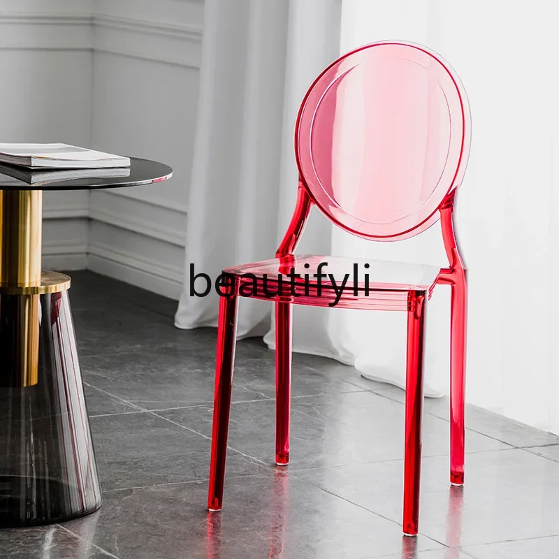 Transparent dining chair Modern minimalist ghost chair Creative fashion Nordic acrylic