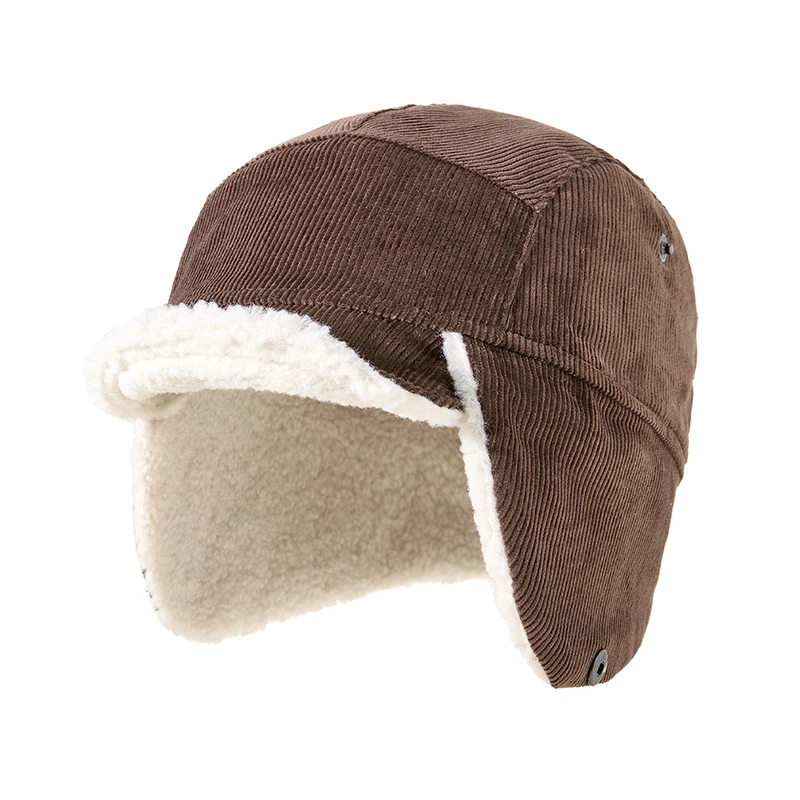 

Bomber Hat Earflap Women Men Winter Fleece Cap Warm Accessory For Cold Weather Outdoor Autumn Skiing Sports Holiday