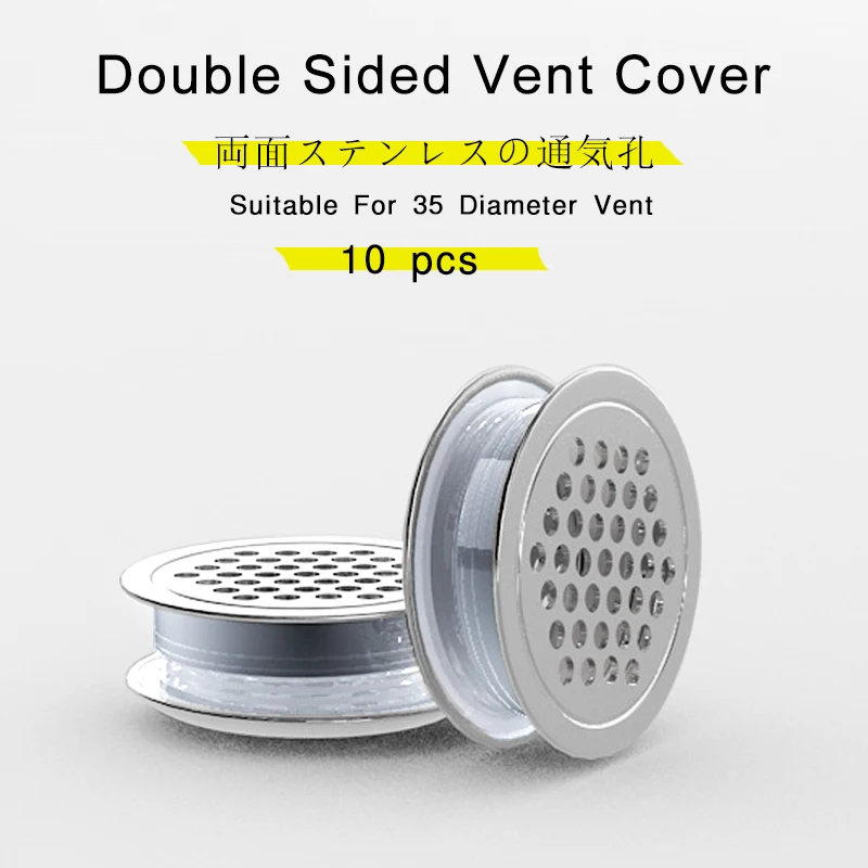 

10 pcs Air Vent Hole Round Stainless Steel Wardrobe Mesh Hole Cabinet Vnt Cover for Kitchen,Wardrobe,Shoe Cabinet