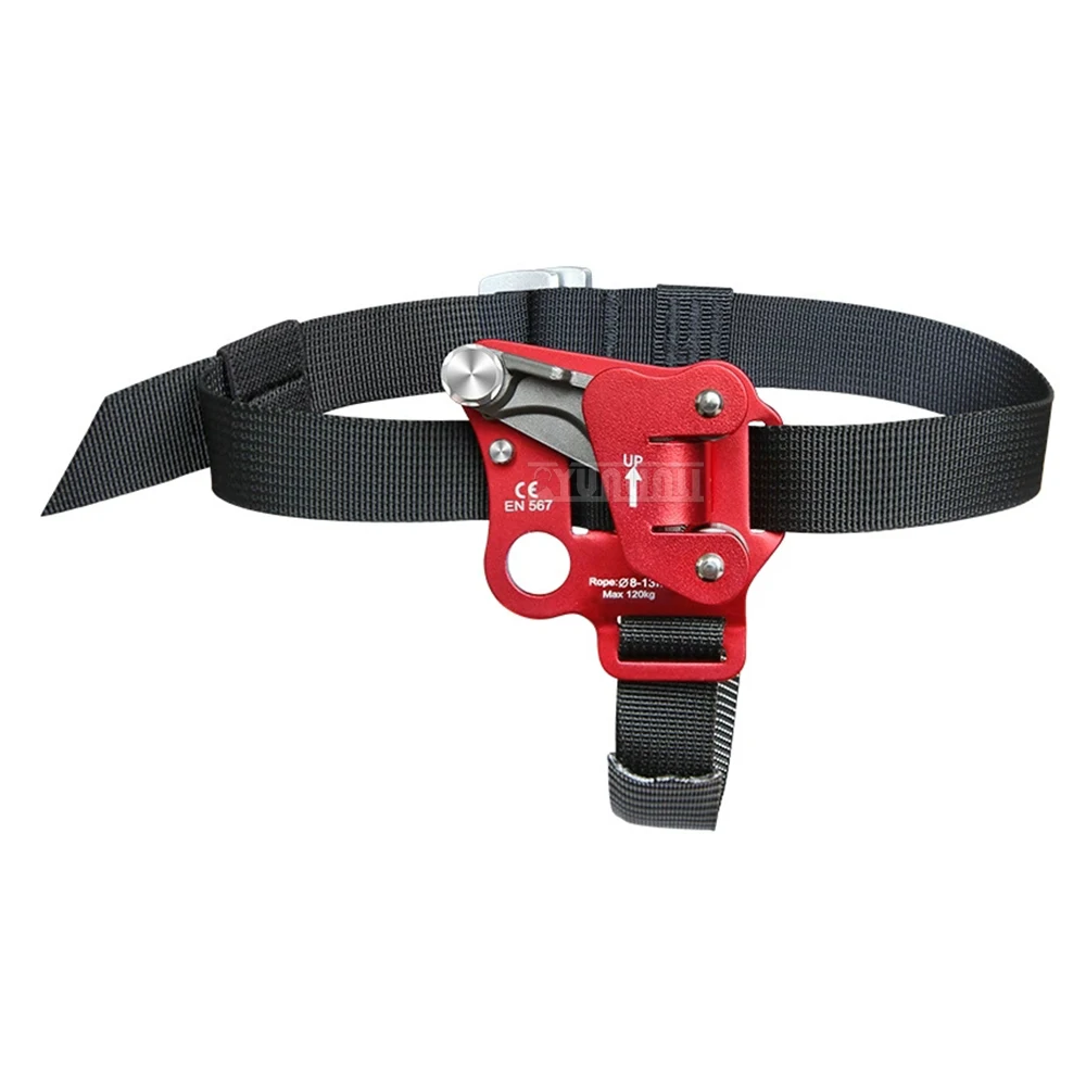Ascender de pé para escalada, dispositivo ascendente de corda de pé esquerdo e direito para escalada e trabalho de arborista, equipamento de escalada de corda