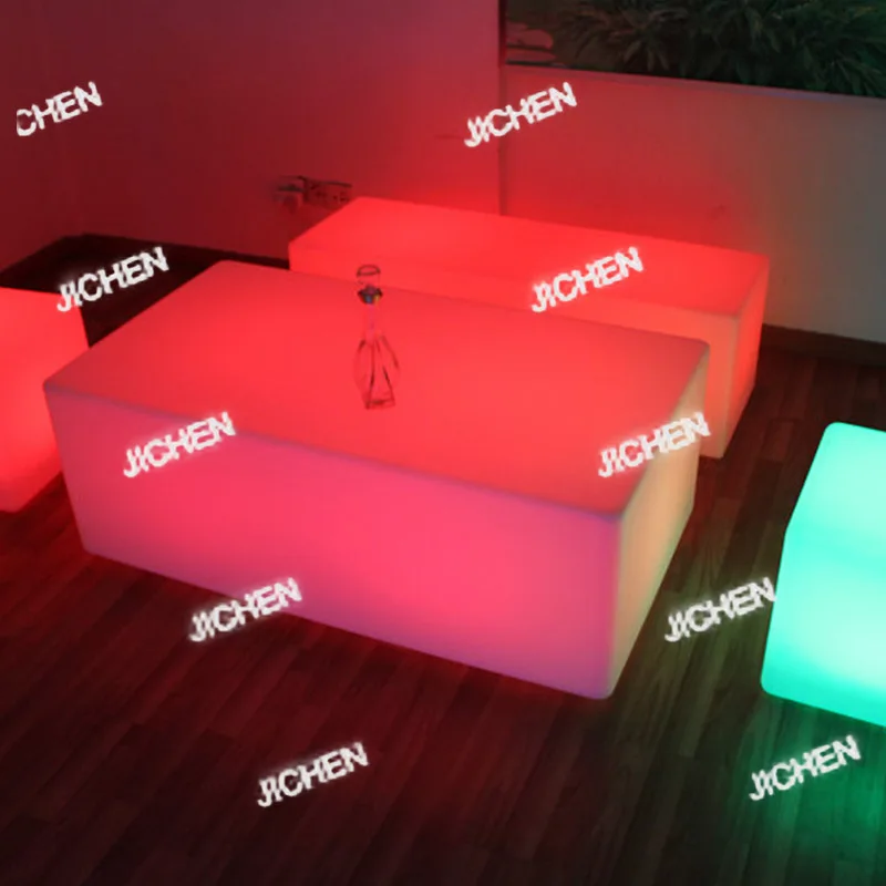 

ZQT светодиодный светящийся кубический табурет для уличной сцены, мероприятия, выставки, красочный квадратный табурет с зарядкой