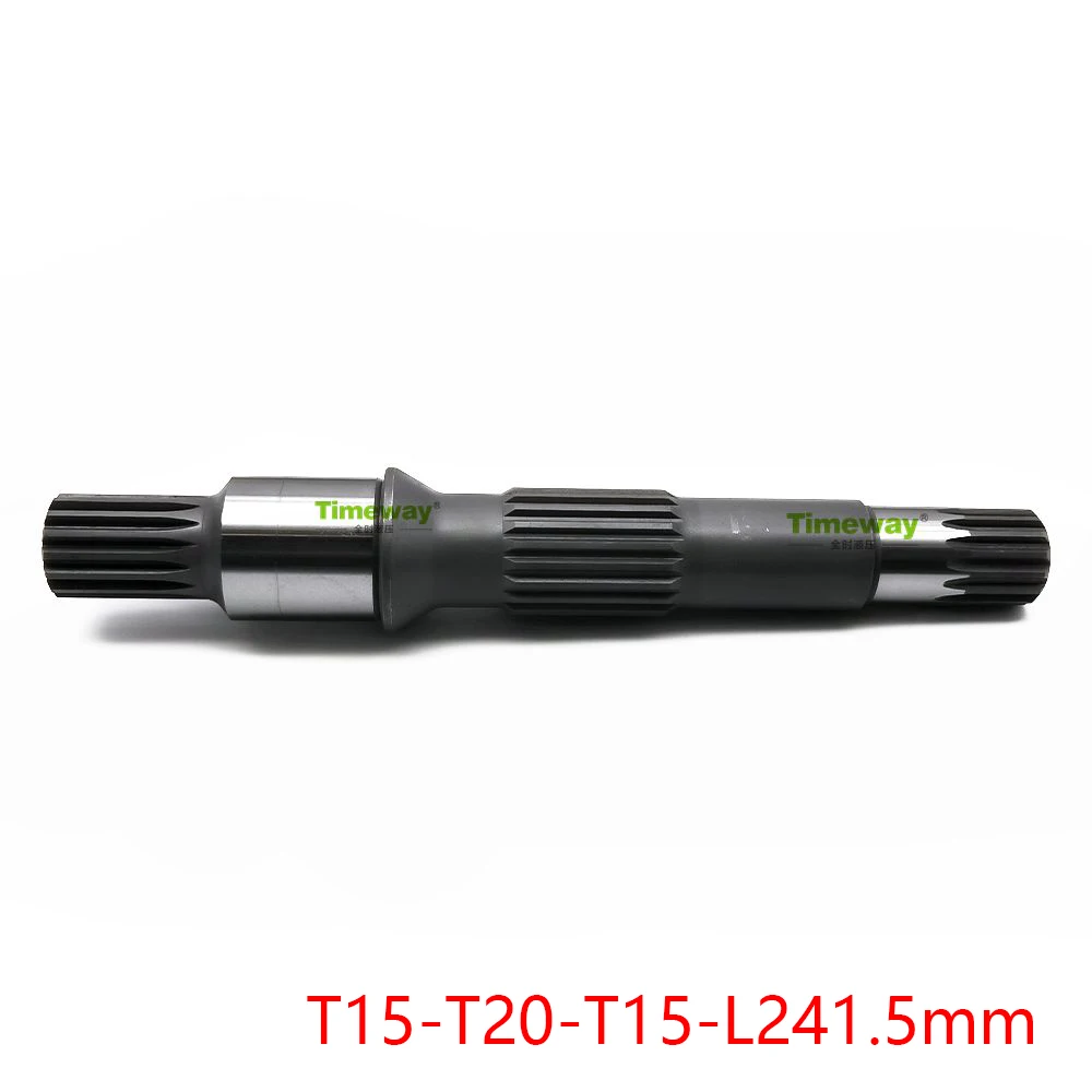 Pump Replacement Part A10VNO85 Drive Shaft T15-T20-T15-L241.5mm for Repair REXROTH Hydraulic Piston Pump