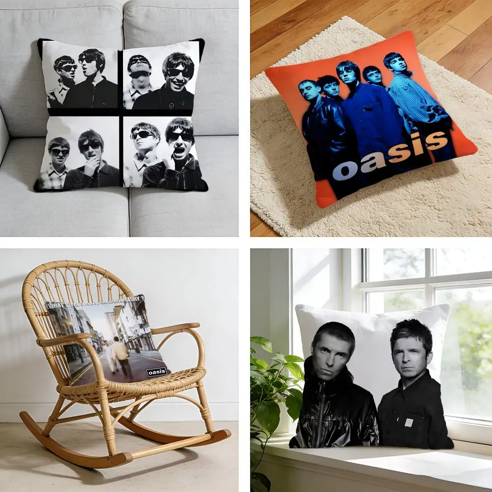 Hot O-Oasis band Cushion Cover Short plush pillowcase for be