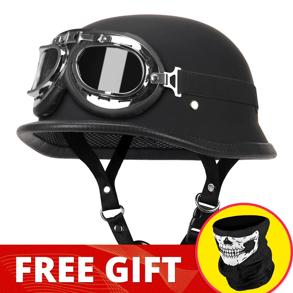 Retro Motorcycle Helmet Moto Helmet Scooter Vintage Half Face Biker Motorbike Crash Moto Helmet Casco Moto