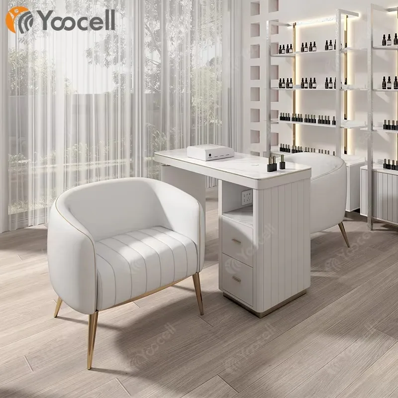 Functional Salon Manicure Desk Beauty Nail Manicure Nail Station Table Et Chaise De Manicure Table with Dust Collector